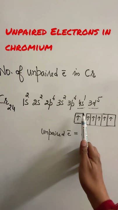 chromium unpaired electrons.